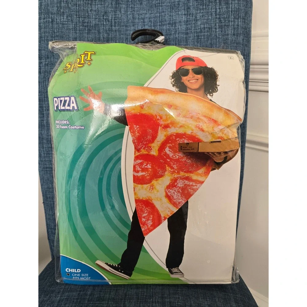 Spirit Halloween Pizza Slice Costume Child One Size Fits Most 3D Foam Pepperoni